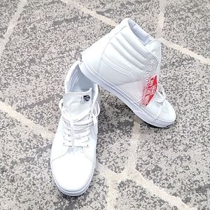 White hightop Vans